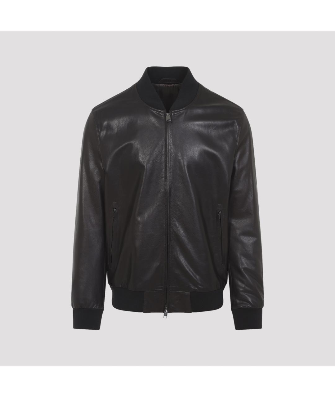 BRIONI Коричневая кожаная куртка, фото 3