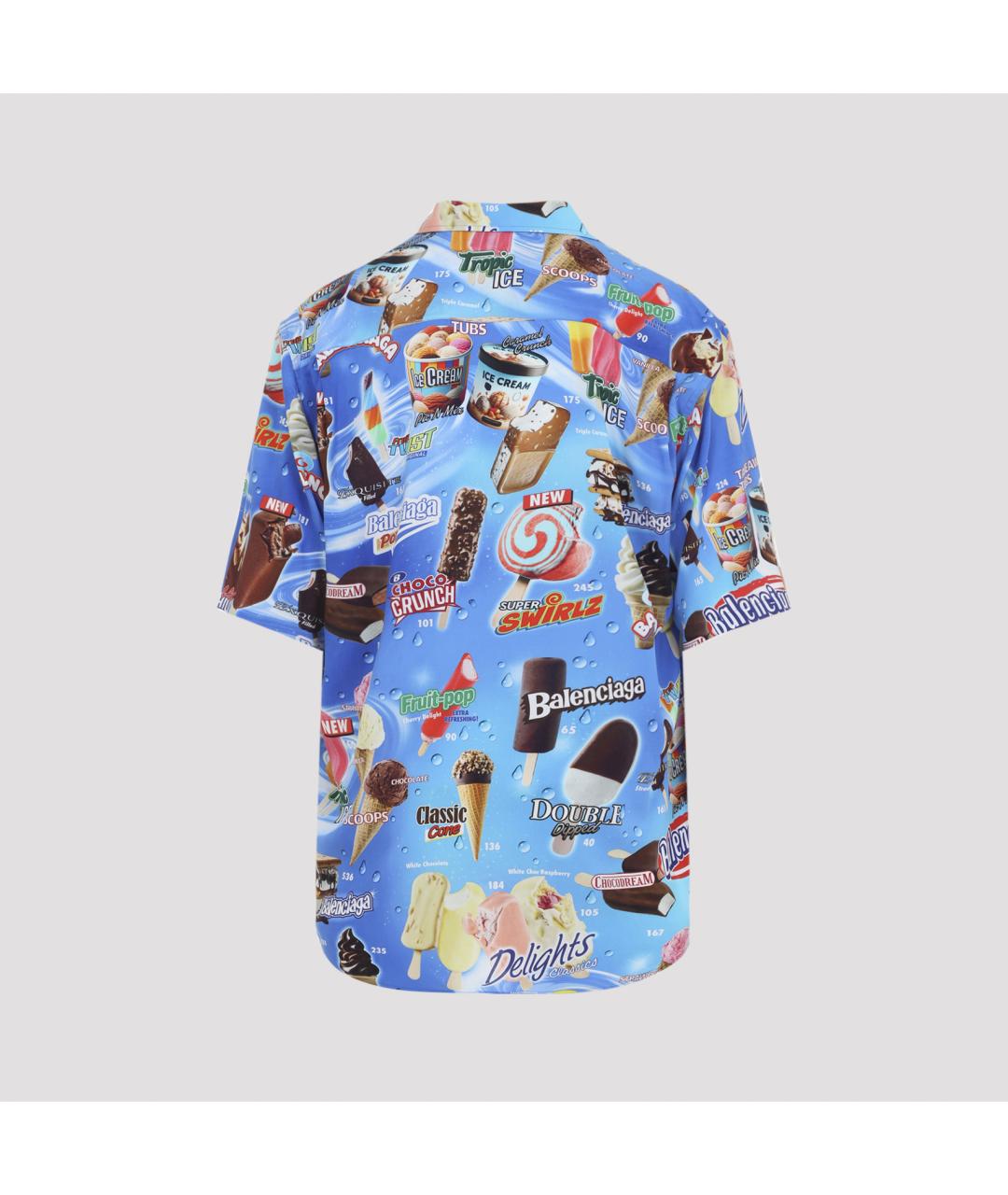 BALENCIAGA Голубая кэжуал рубашка, фото 4