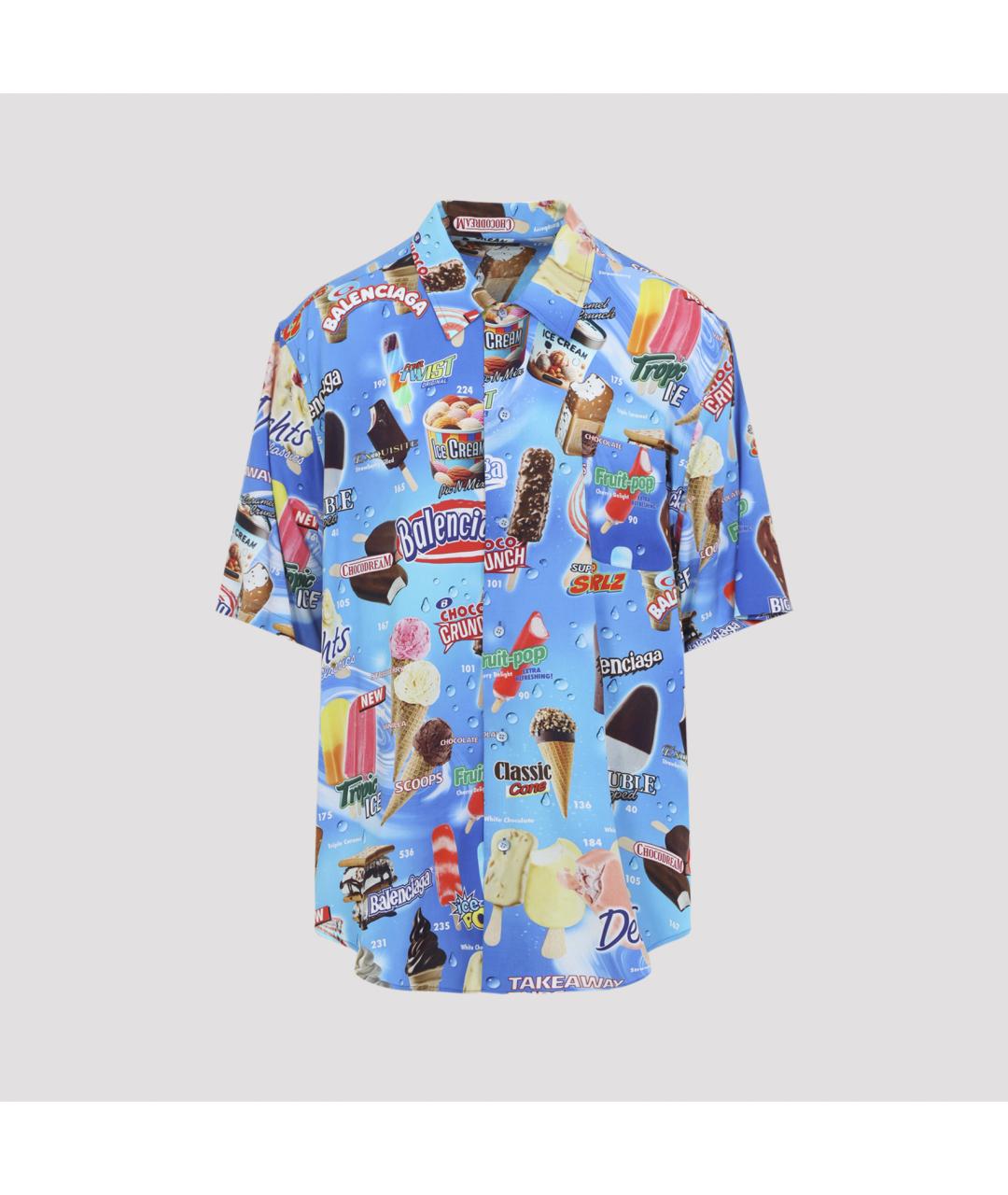 BALENCIAGA Голубая кэжуал рубашка, фото 2