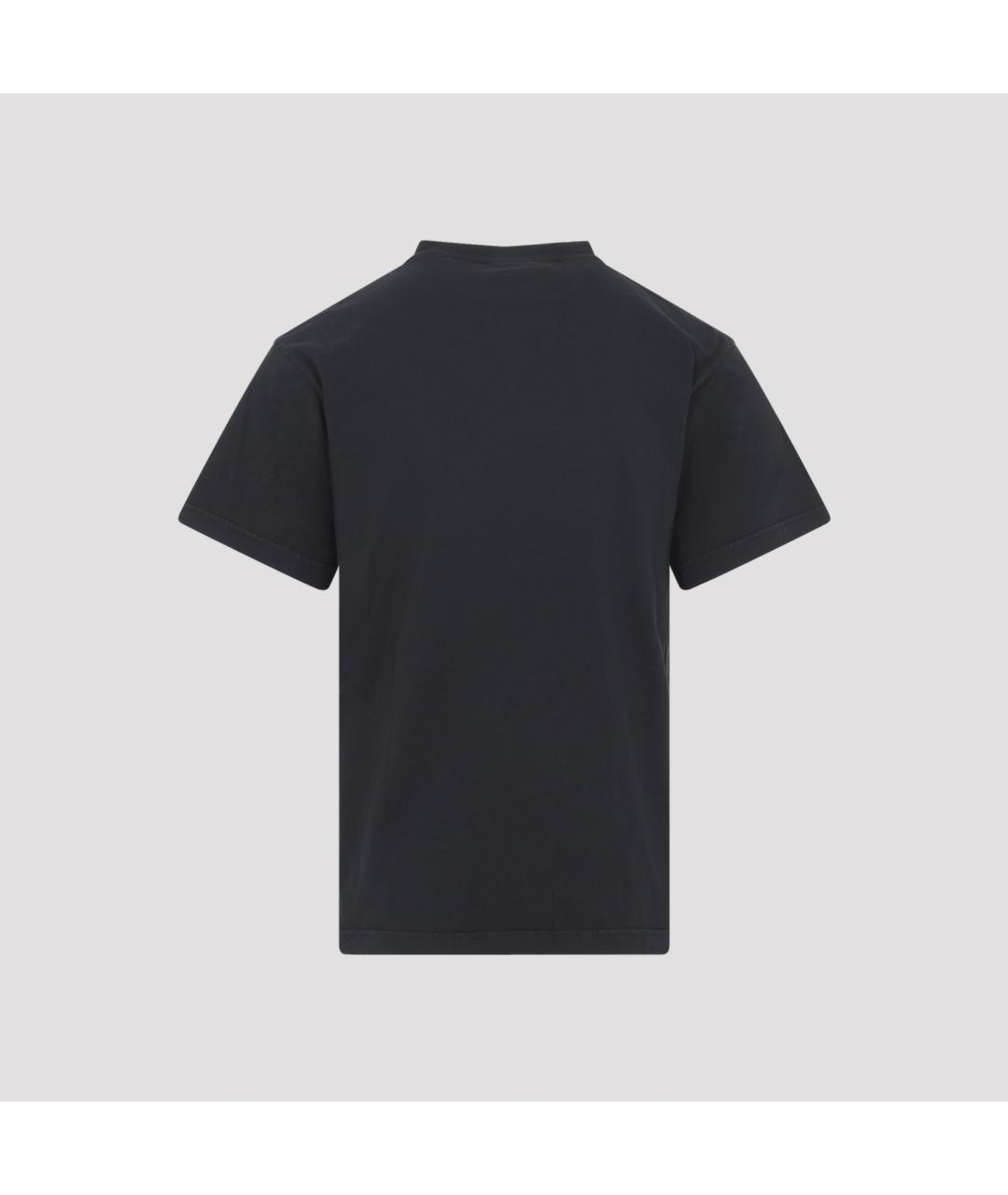 BALENCIAGA Черная хлопковая футболка, фото 4