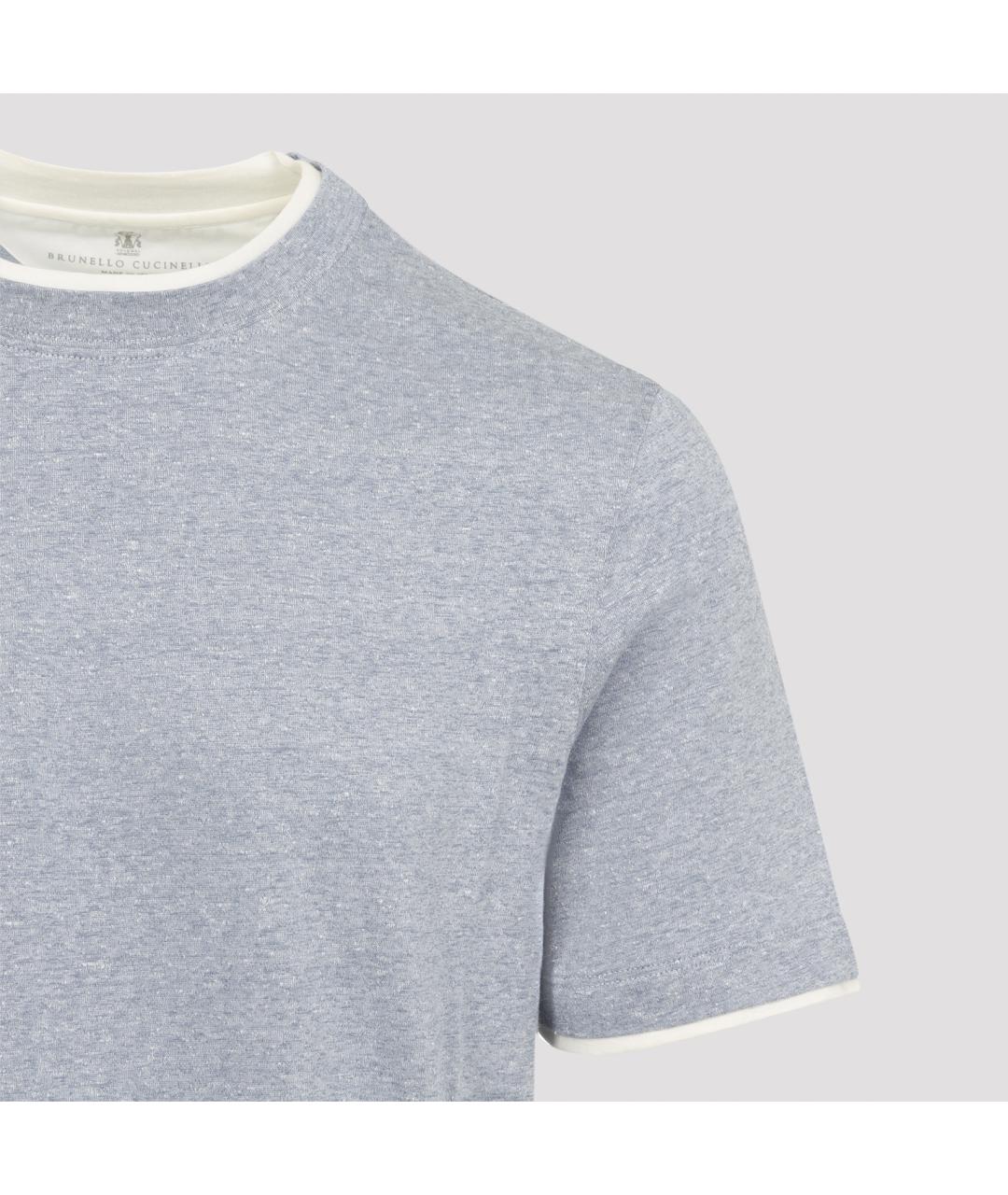 BRUNELLO CUCINELLI Мульти хлопковая футболка, фото 5