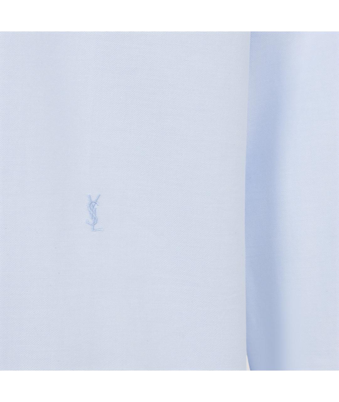 SAINT LAURENT Голубая хлопковая классическая рубашка, фото 6