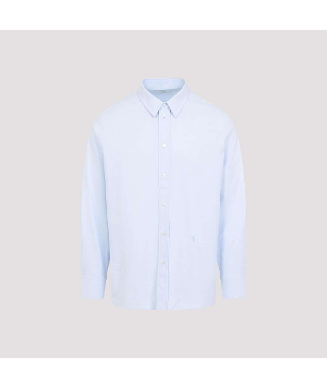 SAINT LAURENT Голубая хлопковая классическая рубашка, фото 3