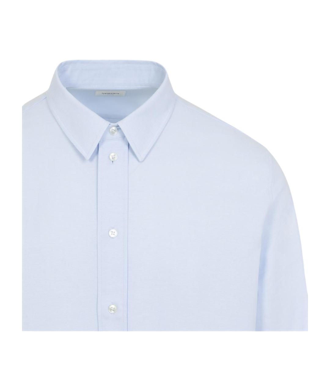 SAINT LAURENT Голубая хлопковая классическая рубашка, фото 3