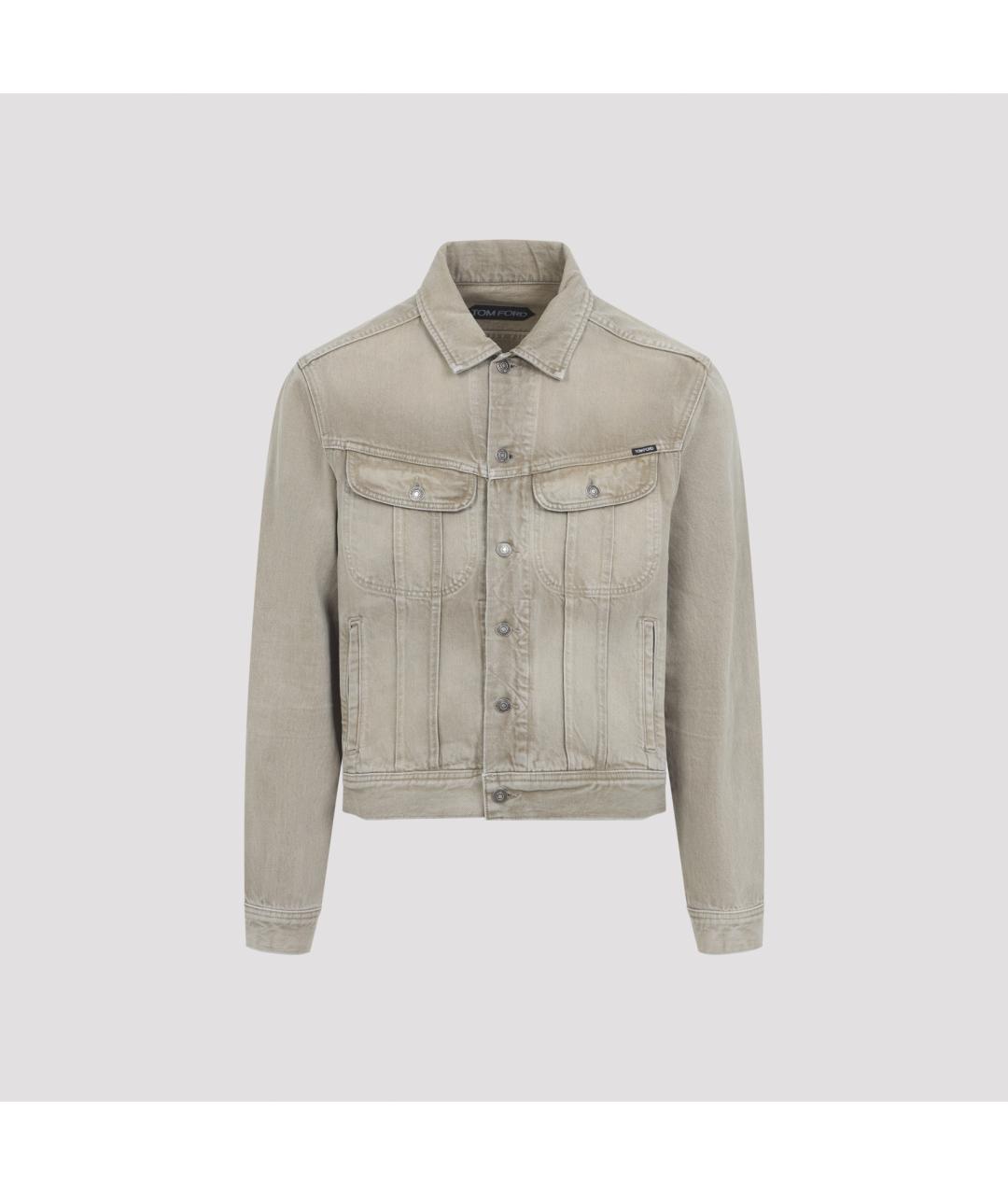TOM FORD Бежевая хлопковая куртка, фото 3