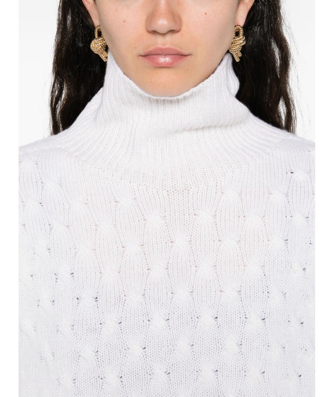 Tabaroni Cashmere Белый кашемировый джемпер / свитер, фото 5