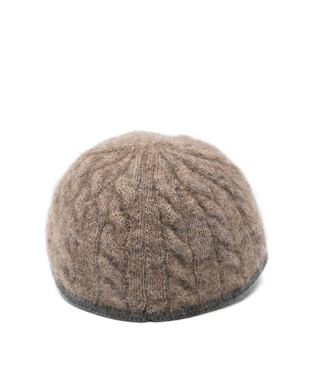BRUNELLO CUCINELLI Бежевая шерстяная кепка, фото 2