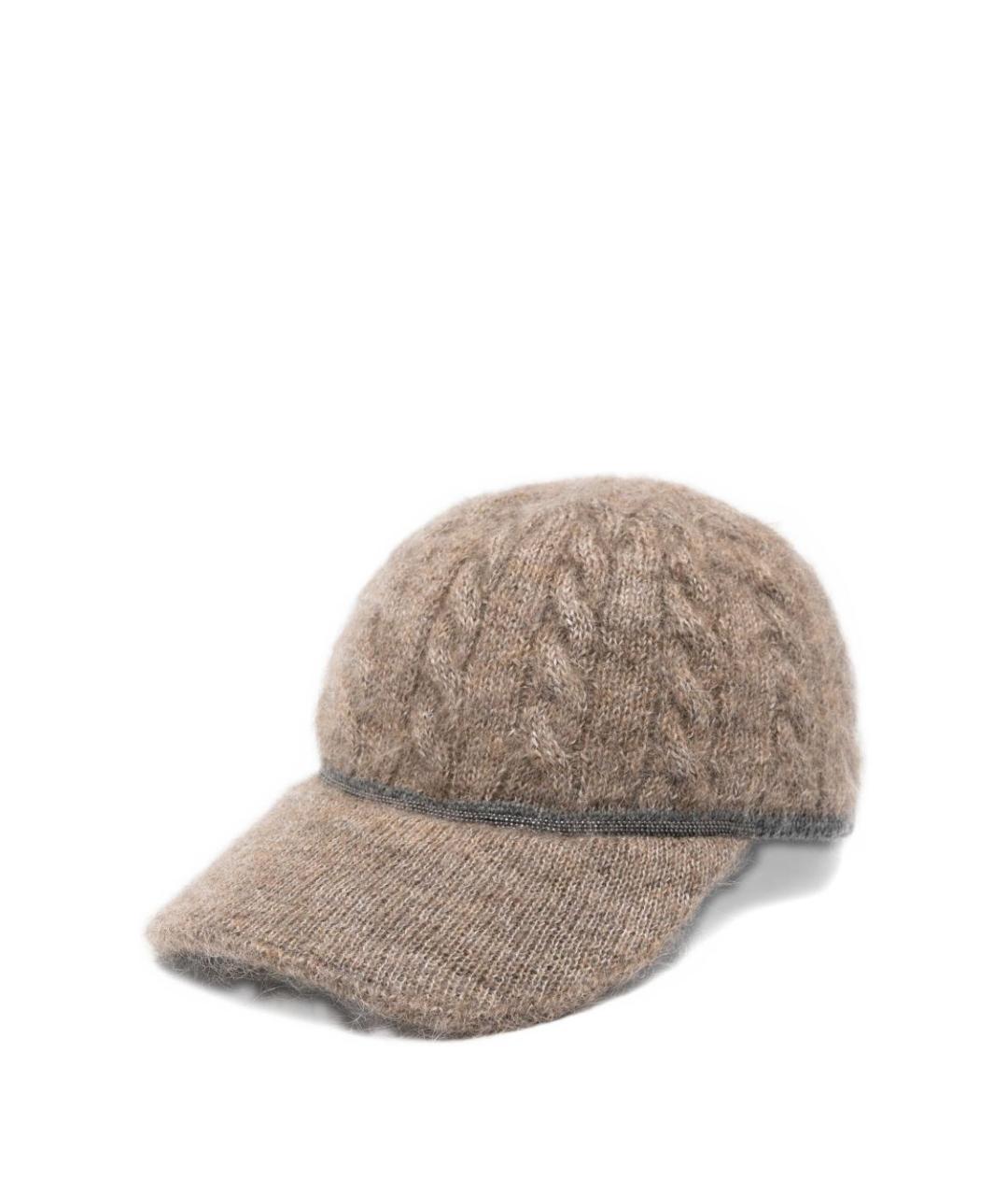 BRUNELLO CUCINELLI Бежевая шерстяная кепка, фото 1