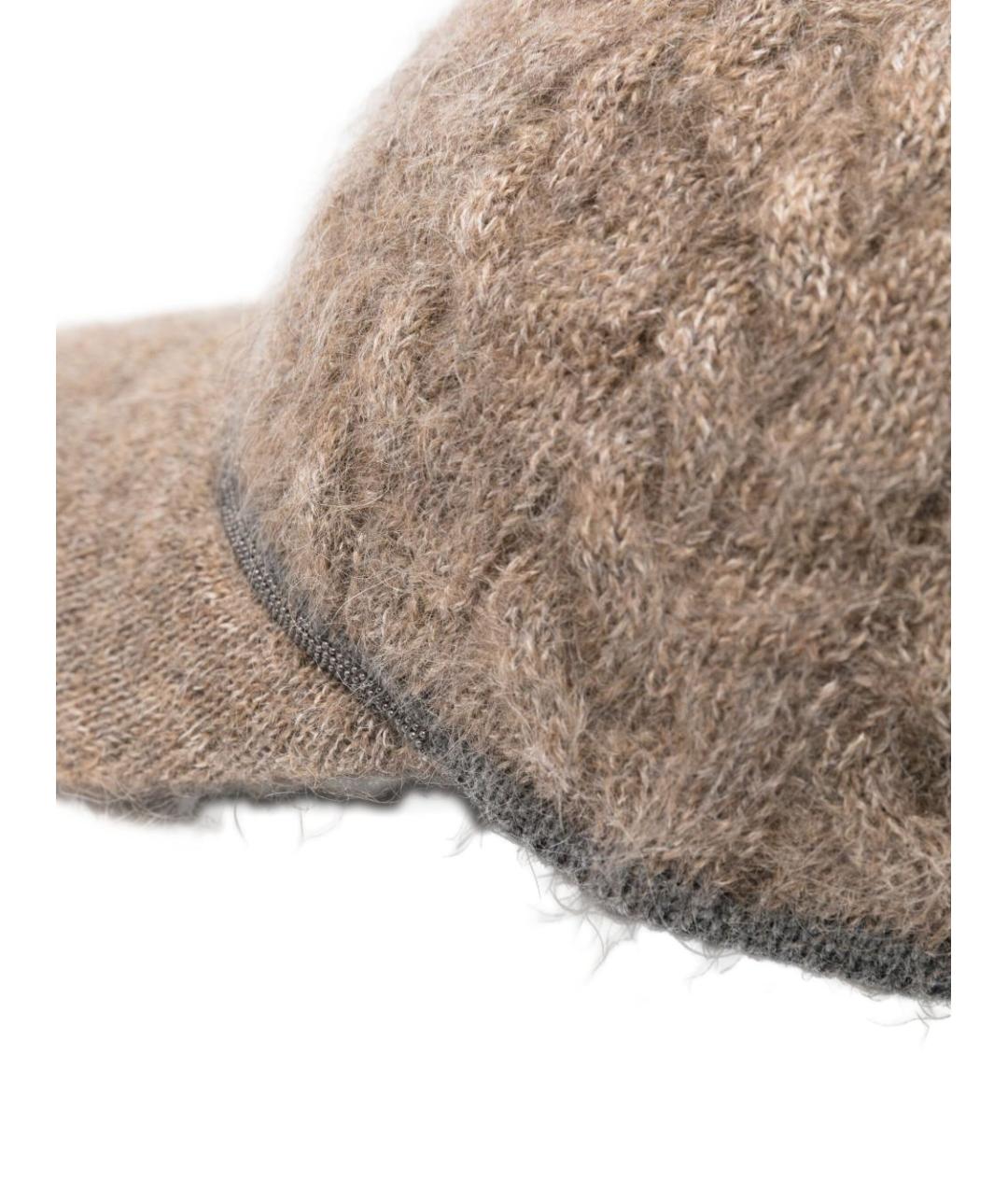 BRUNELLO CUCINELLI Бежевая шерстяная кепка, фото 3