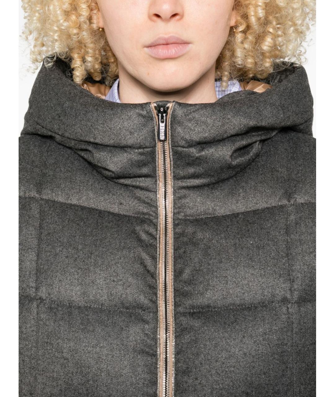 PESERICO Серый полиэстеровый пуховик, фото 2