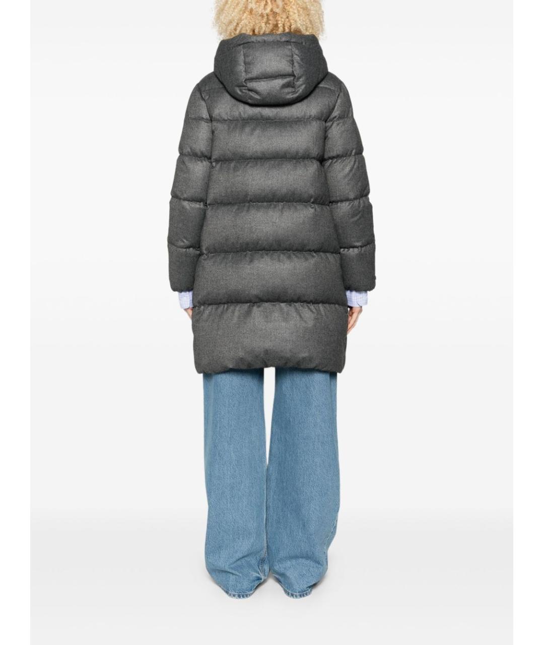 PESERICO Серый полиэстеровый пуховик, фото 5