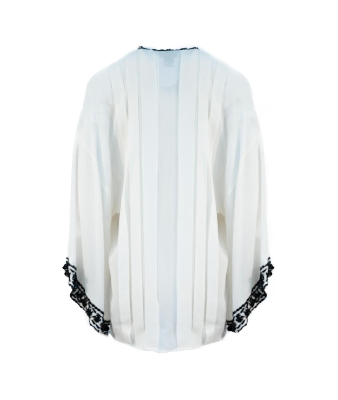OSCAR DE LA RENTA Белая шелковая блузы, фото 2