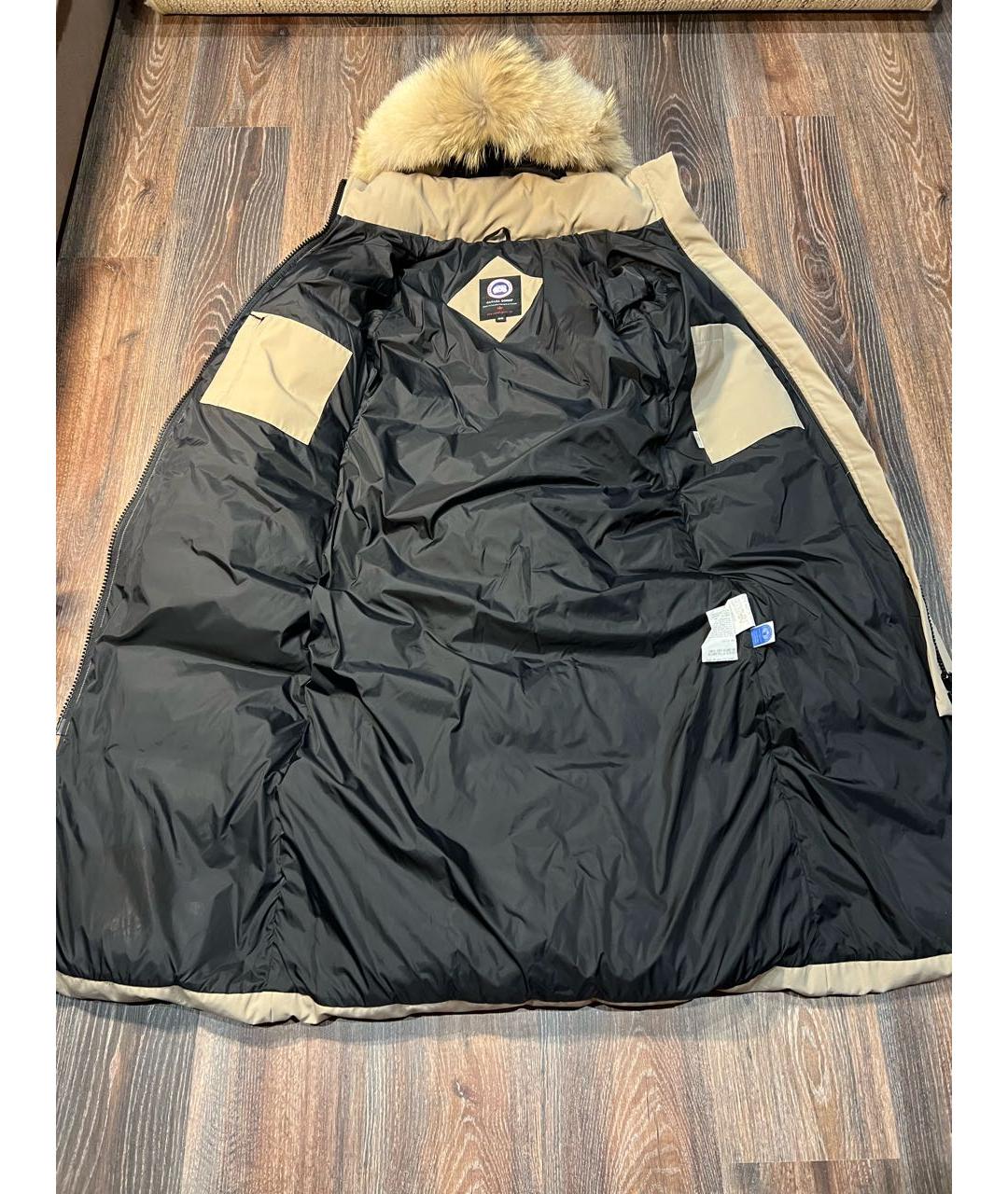 CANADA GOOSE Бежевый пуховик, фото 5