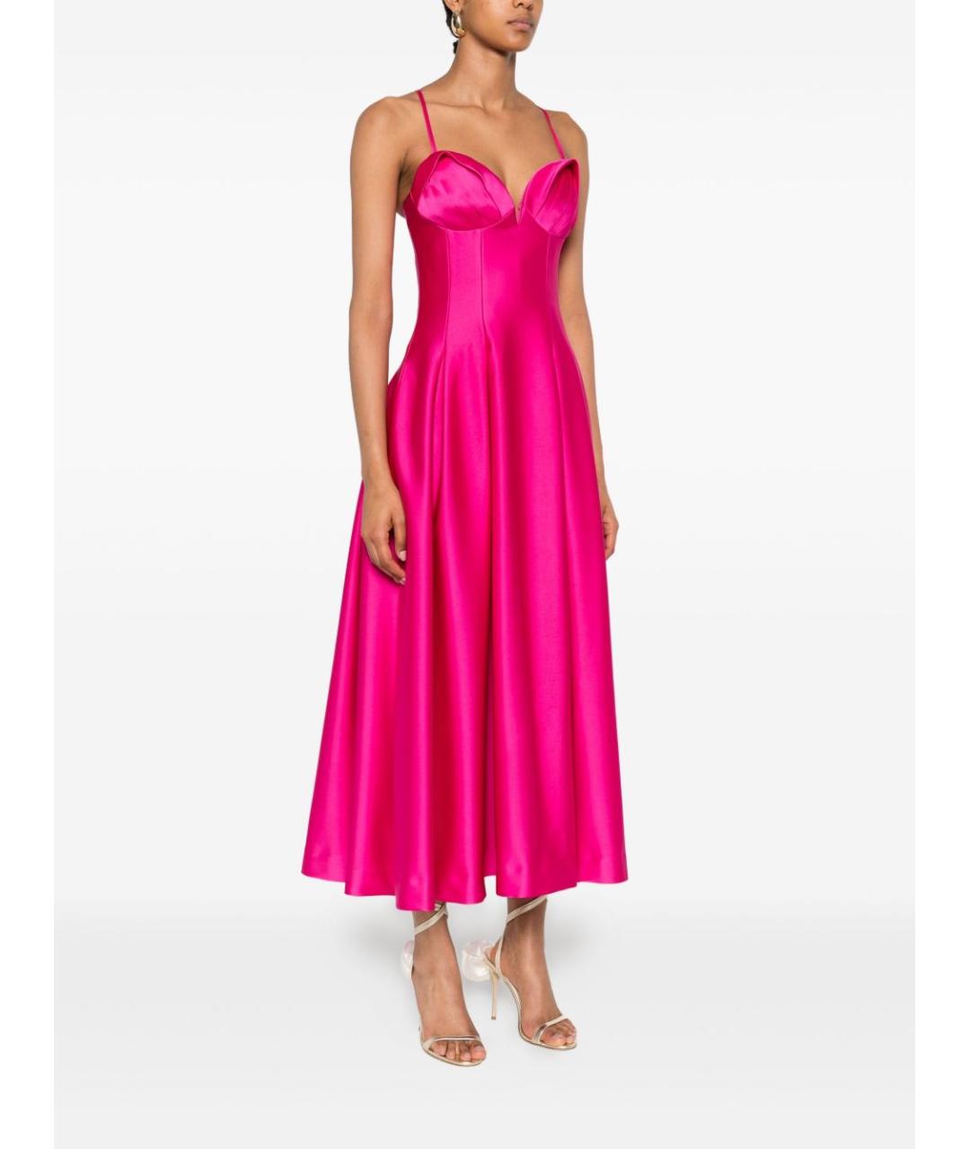 REBECCA VALLANCE Розовое полиэстеровое вечернее платье, фото 4