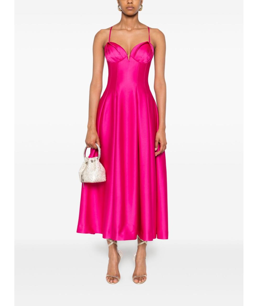REBECCA VALLANCE Розовое полиэстеровое вечернее платье, фото 2