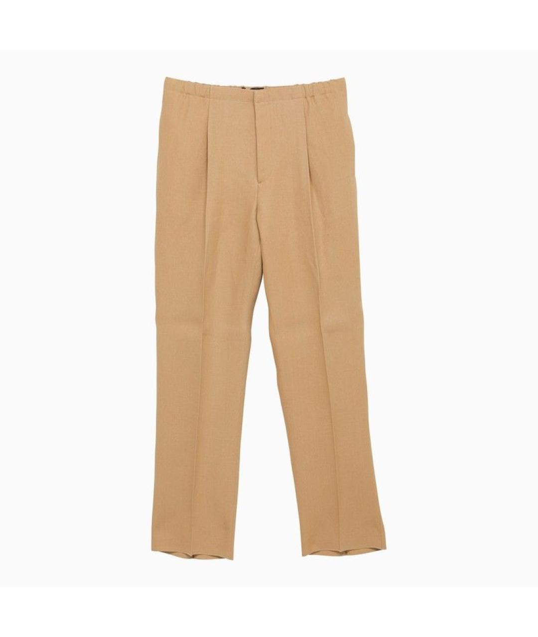 FENDI Бежевые классические брюки, фото 3