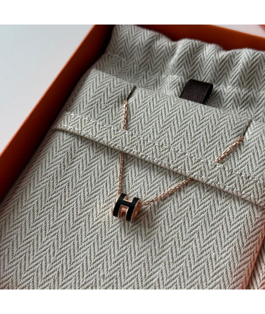 HERMES Черная металлическая подвеска, фото 5