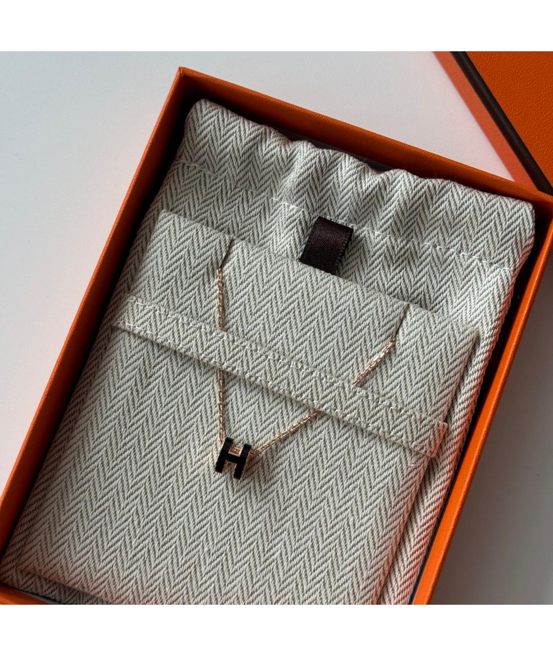 HERMES Черная металлическая подвеска, фото 4