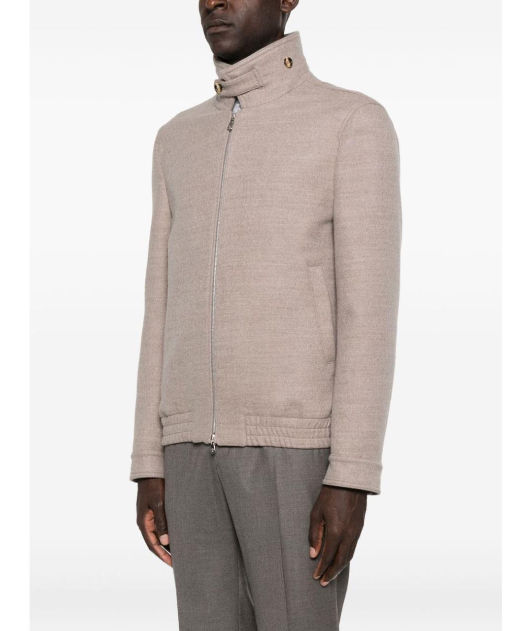 BRUNELLO CUCINELLI Бежевая шерстяная куртка, фото 4