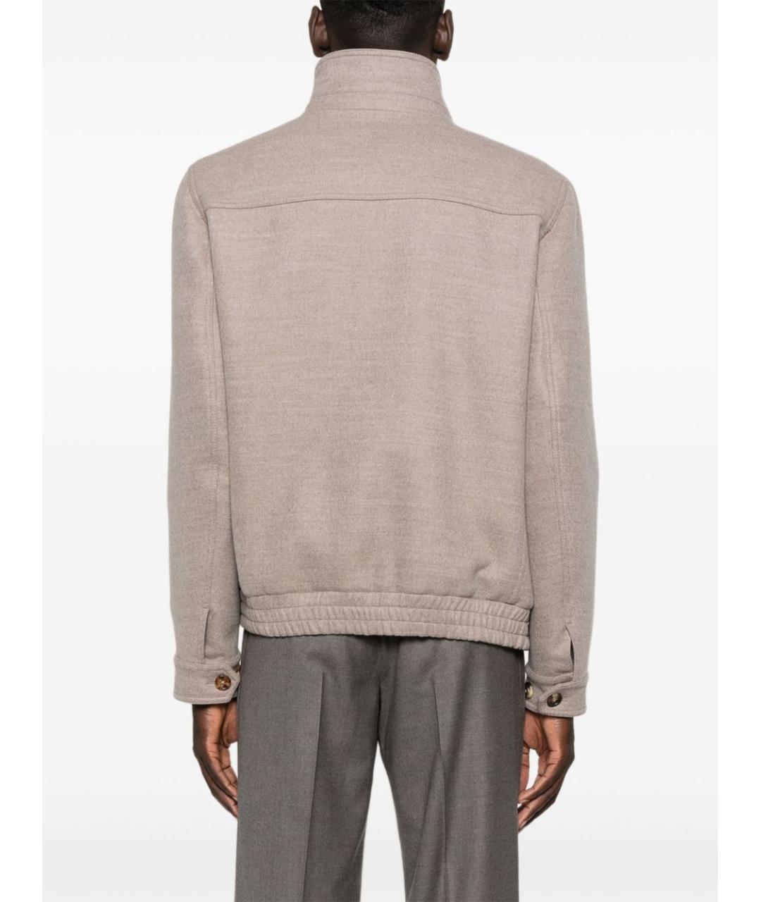 BRUNELLO CUCINELLI Бежевая шерстяная куртка, фото 5