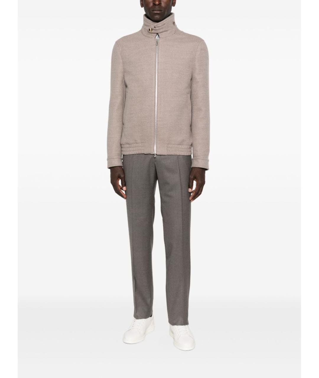 BRUNELLO CUCINELLI Бежевая шерстяная куртка, фото 3