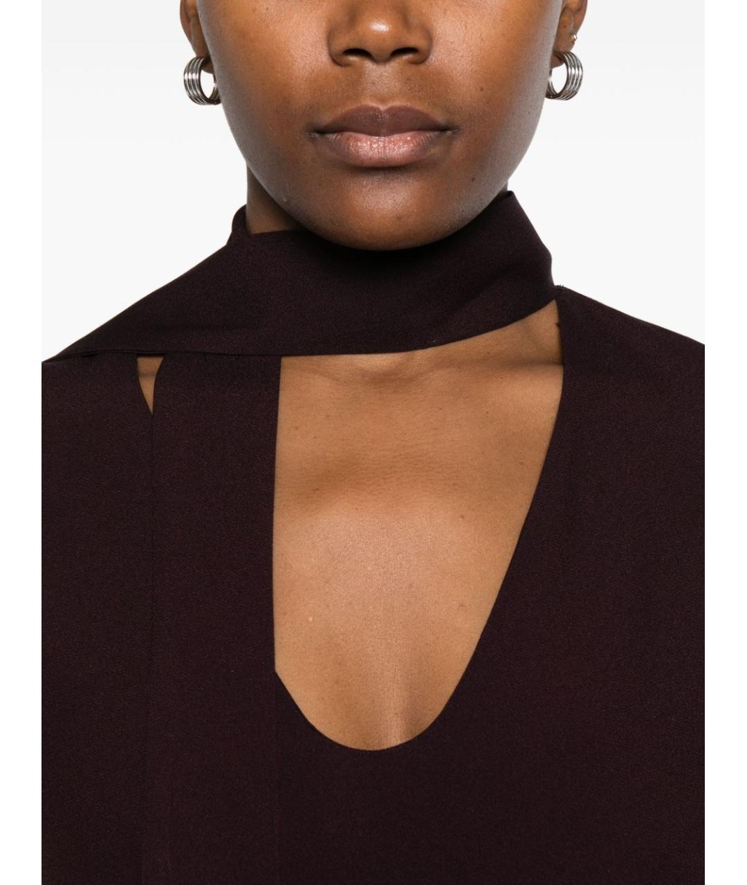 RAQUEL DINIZ Бордовая ацетатная блузы, фото 5