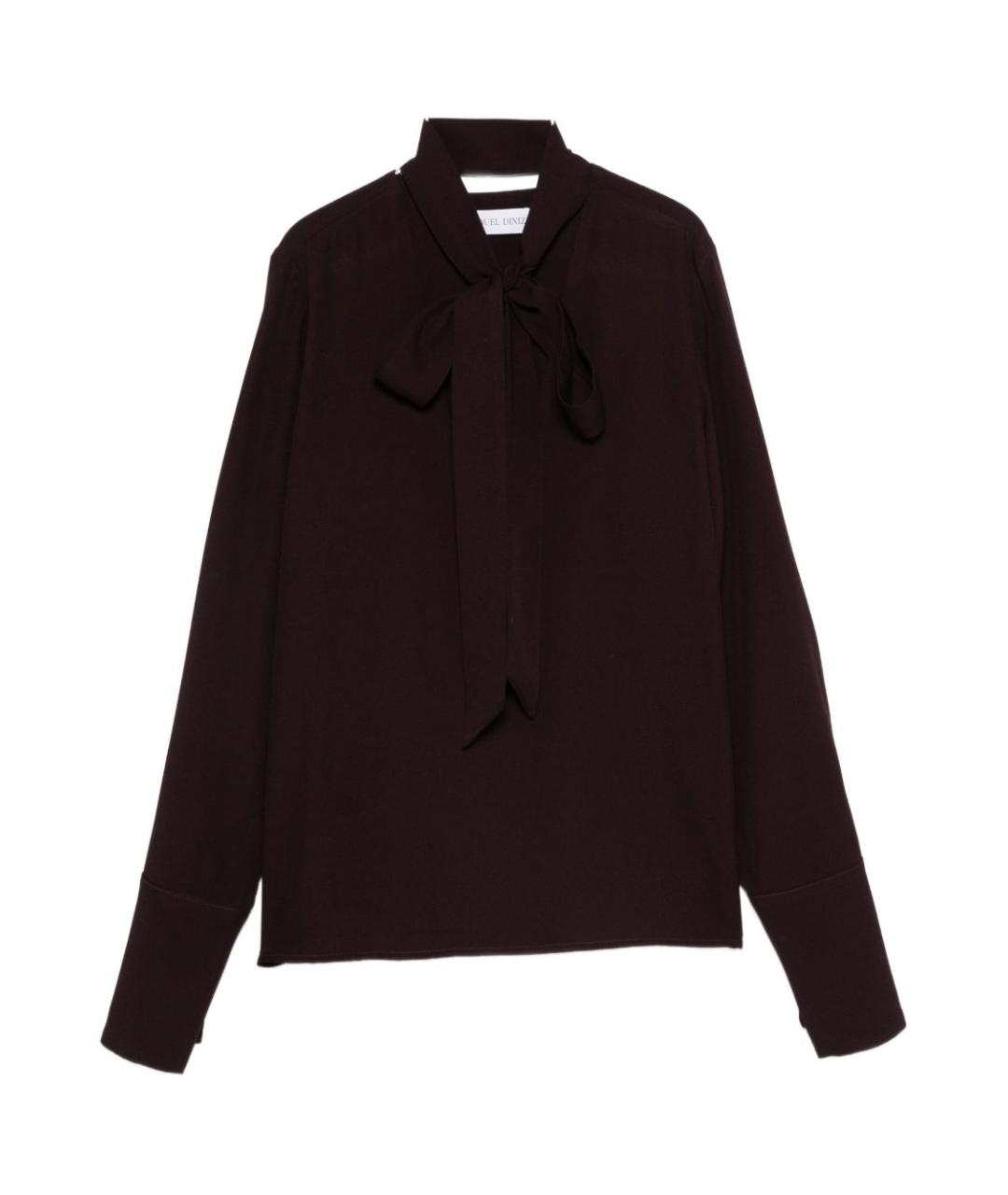 RAQUEL DINIZ Бордовая ацетатная блузы, фото 1