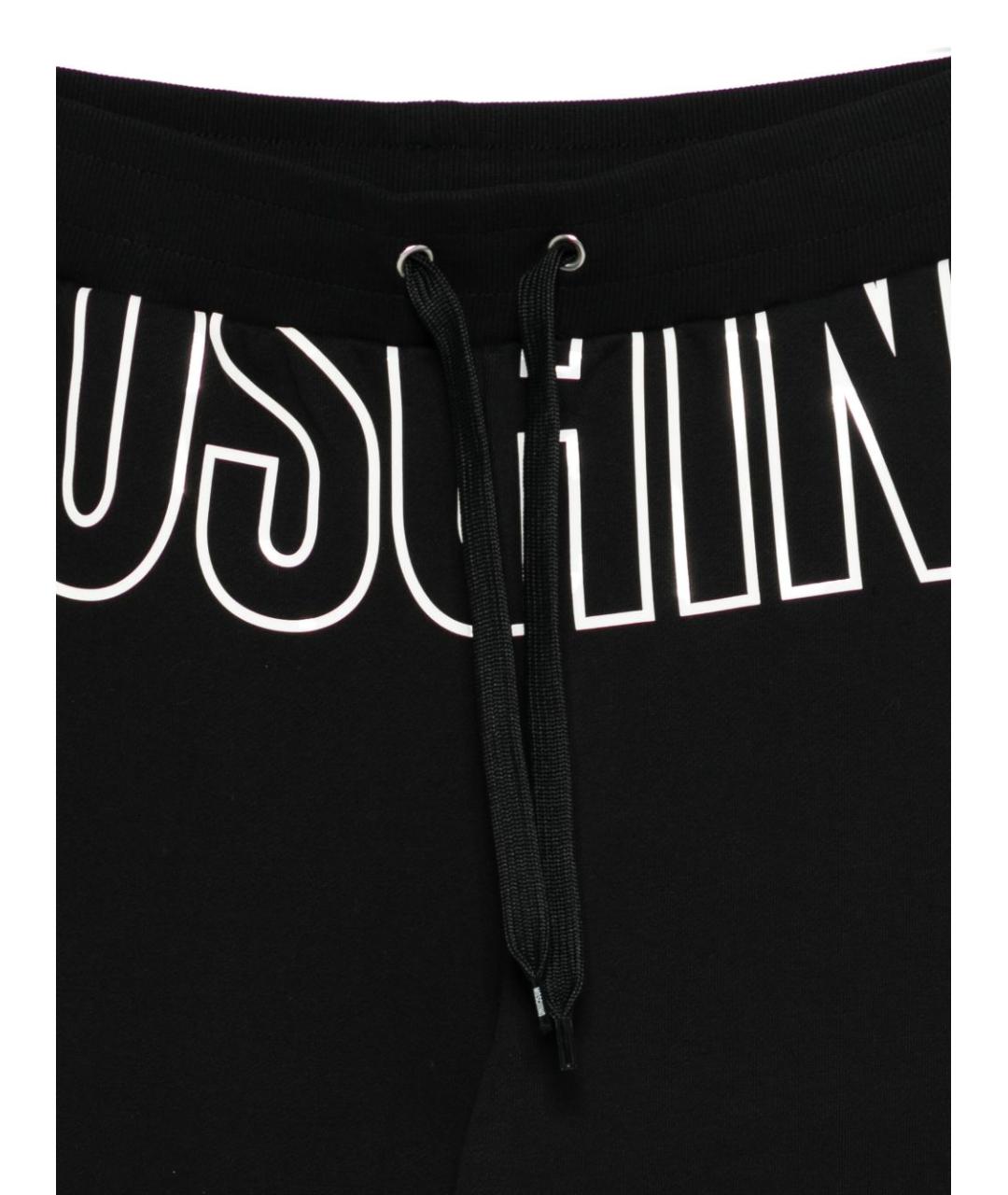 MOSCHINO UNDERWEAR Черные хлопковые повседневные брюки, фото 3