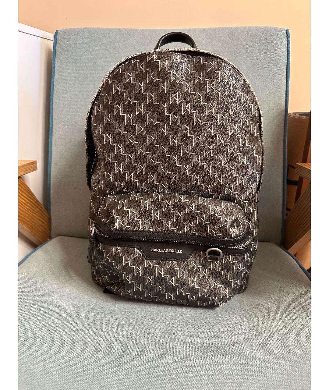 KARL LAGERFELD Черный портфель из искусственной кожи, фото 9