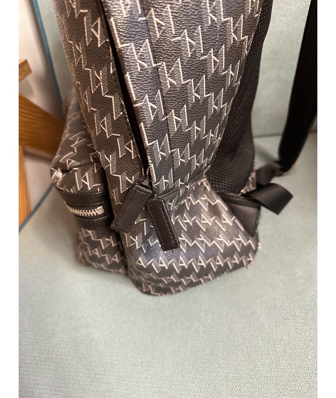 KARL LAGERFELD Черный портфель из искусственной кожи, фото 8