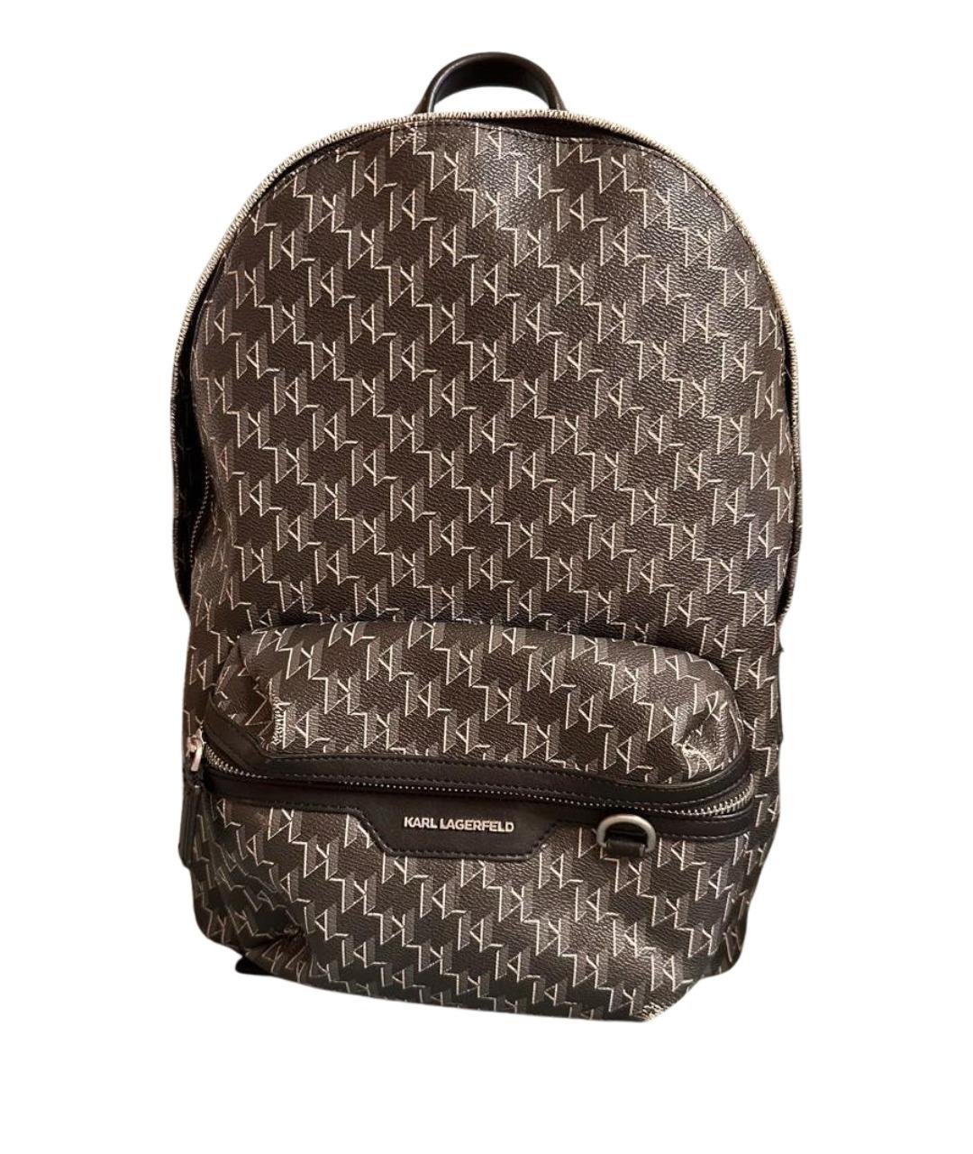 KARL LAGERFELD Черный портфель из искусственной кожи, фото 1