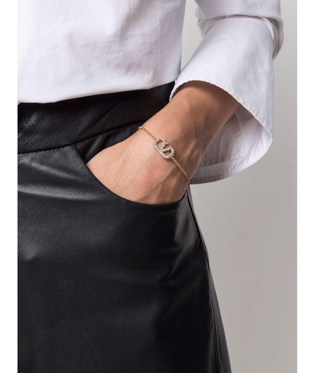 VALENTINO Золотой металлический браслет, фото 2