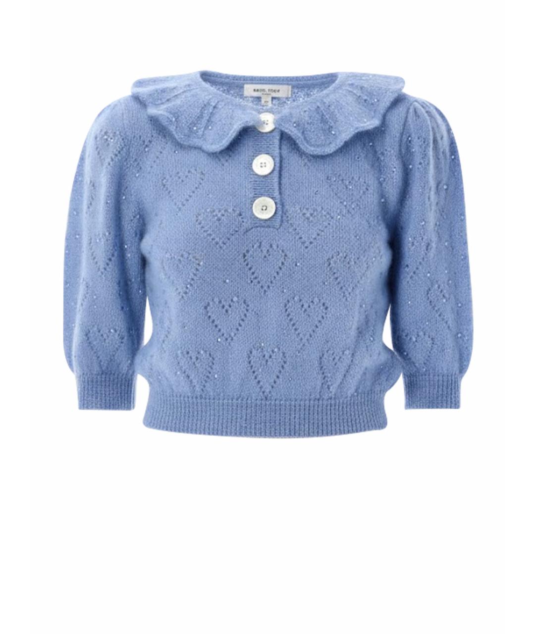 ALESSANDRA RICH Синий шерстяной джемпер / свитер, фото 1