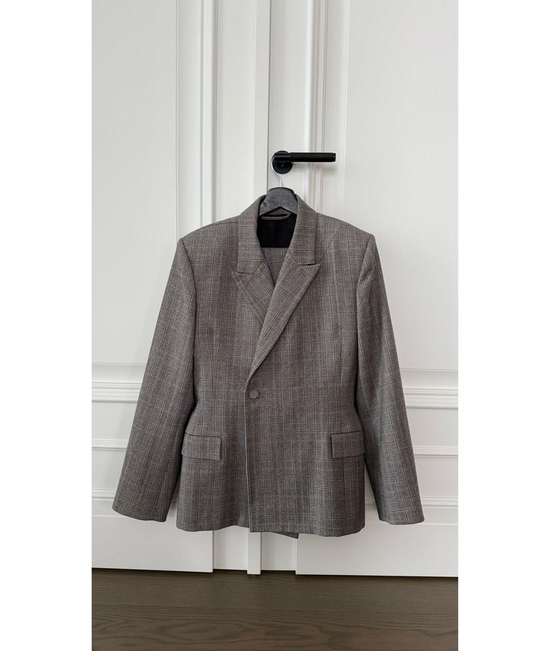 BALENCIAGA Серый шерстяной жакет/пиджак, фото 8