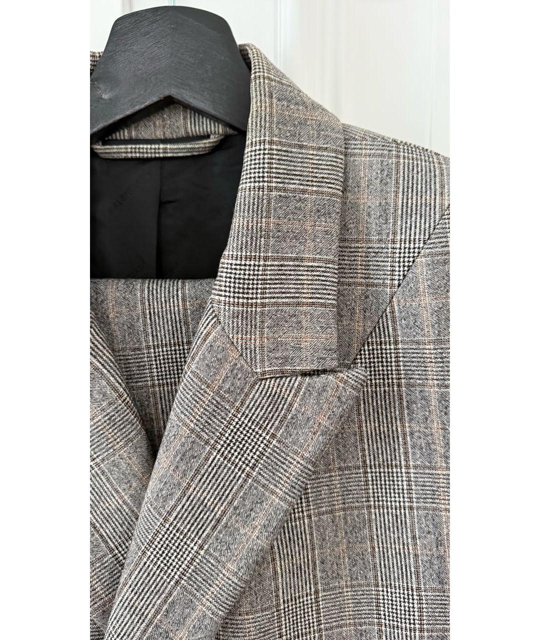 BALENCIAGA Серый шерстяной жакет/пиджак, фото 6