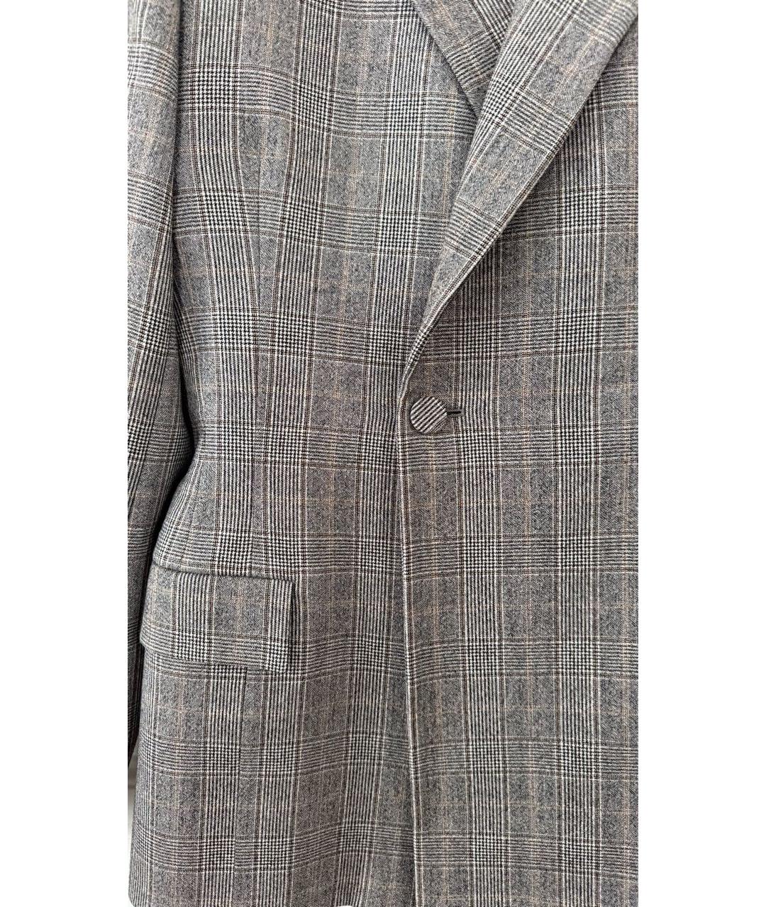 BALENCIAGA Серый шерстяной жакет/пиджак, фото 4