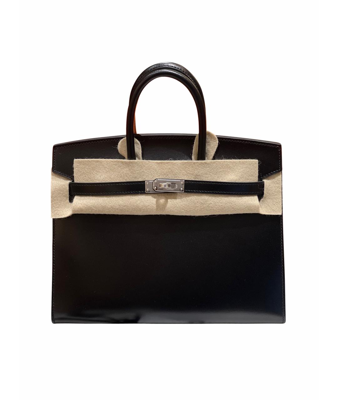 HERMES Черная кожаная сумка тоут, фото 1