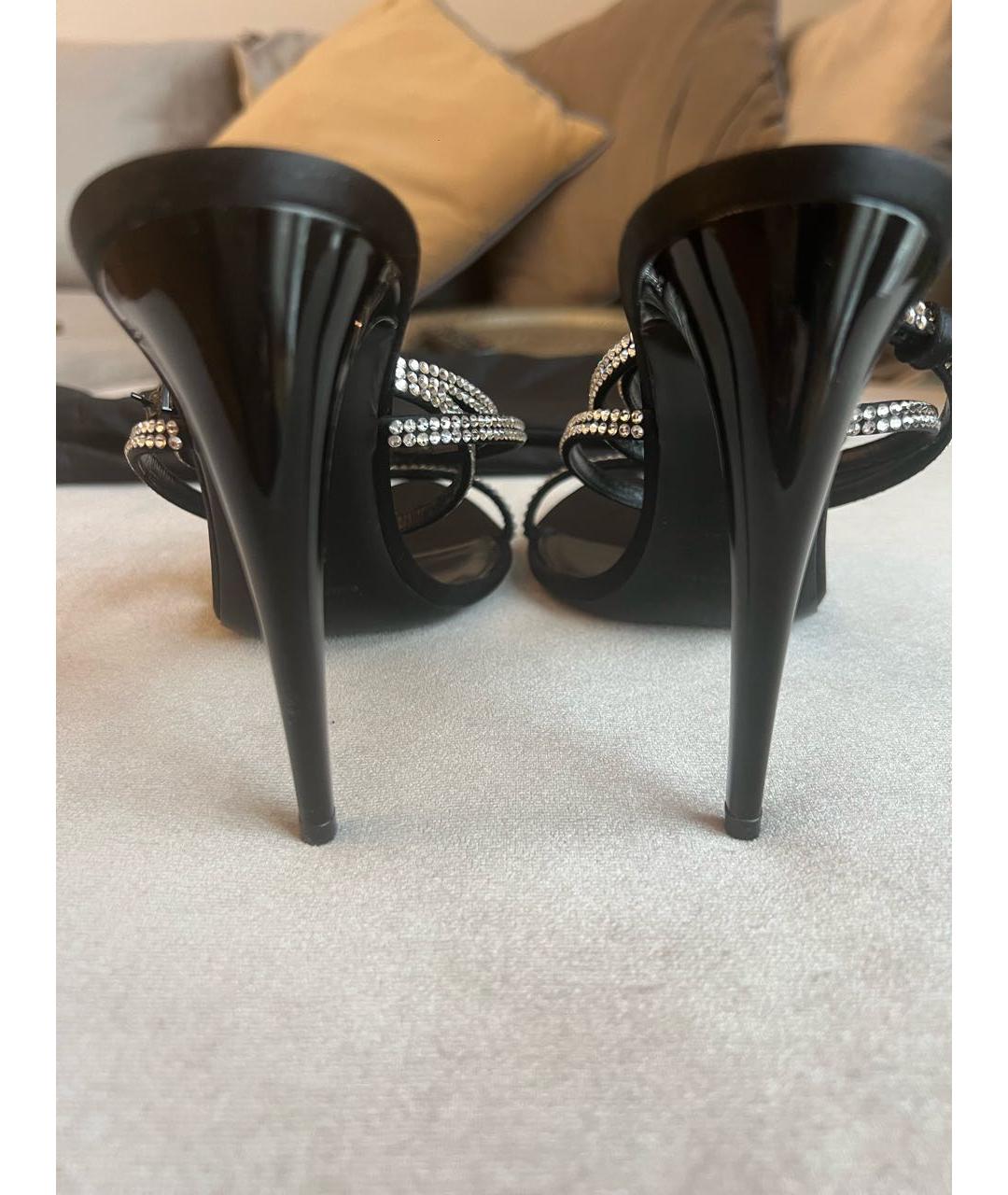 SAINT LAURENT Черные босоножки, фото 4