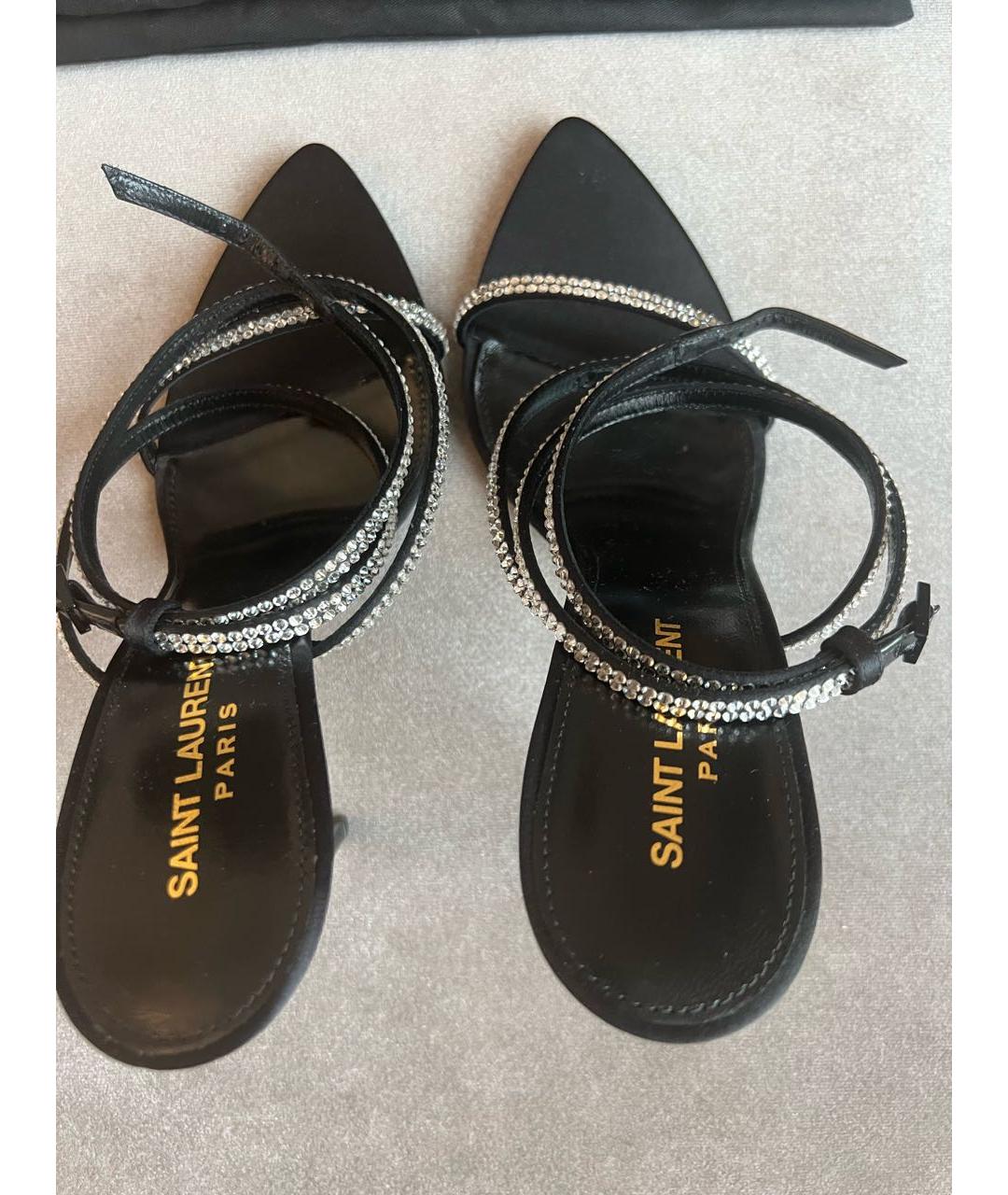 SAINT LAURENT Черные босоножки, фото 3
