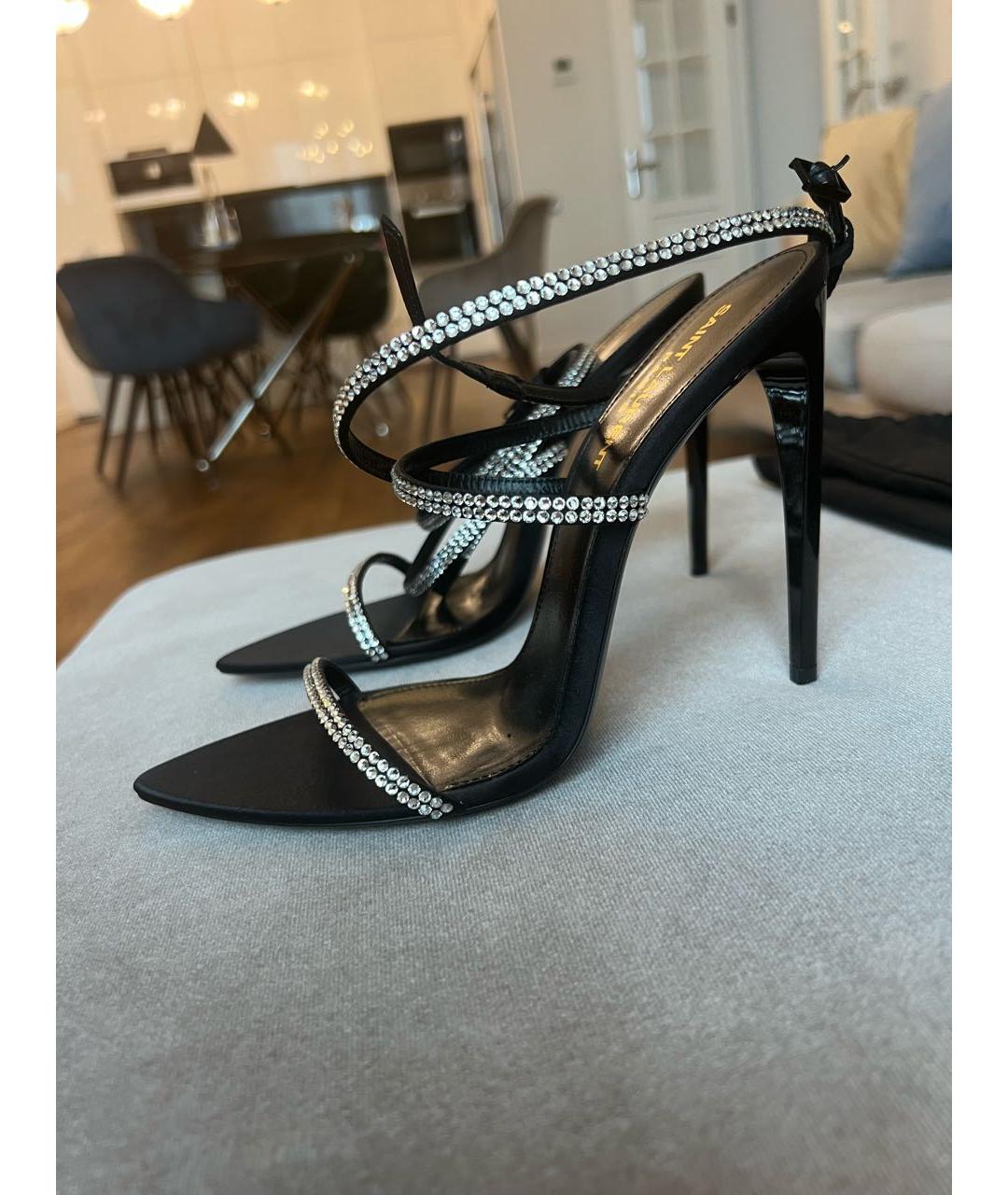 SAINT LAURENT Черные босоножки, фото 6