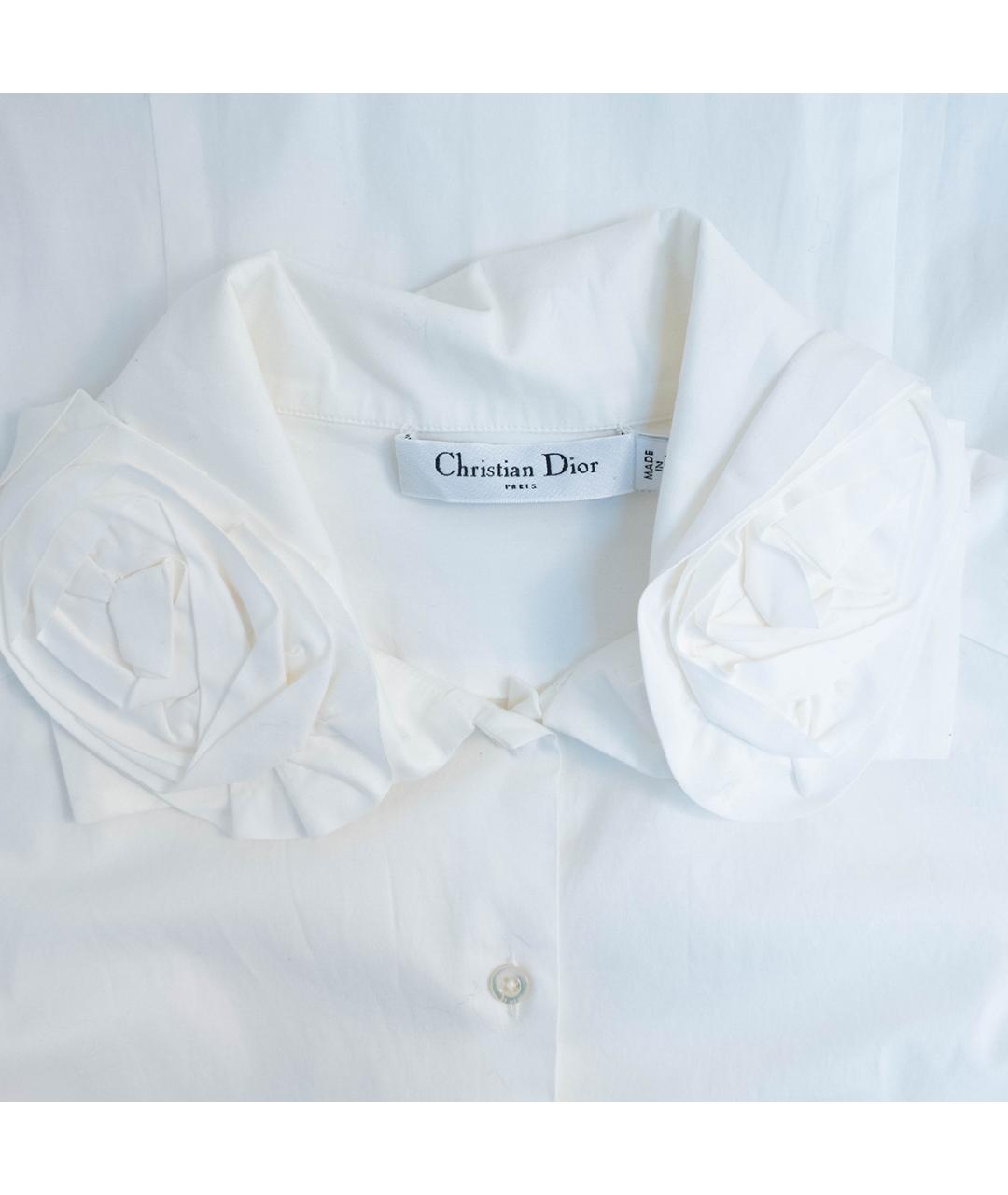 CHRISTIAN DIOR Белая хлопковая рубашка, фото 3