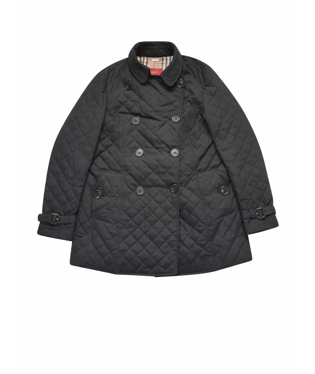 BURBERRY Черное полиэстеровое пальто, фото 1