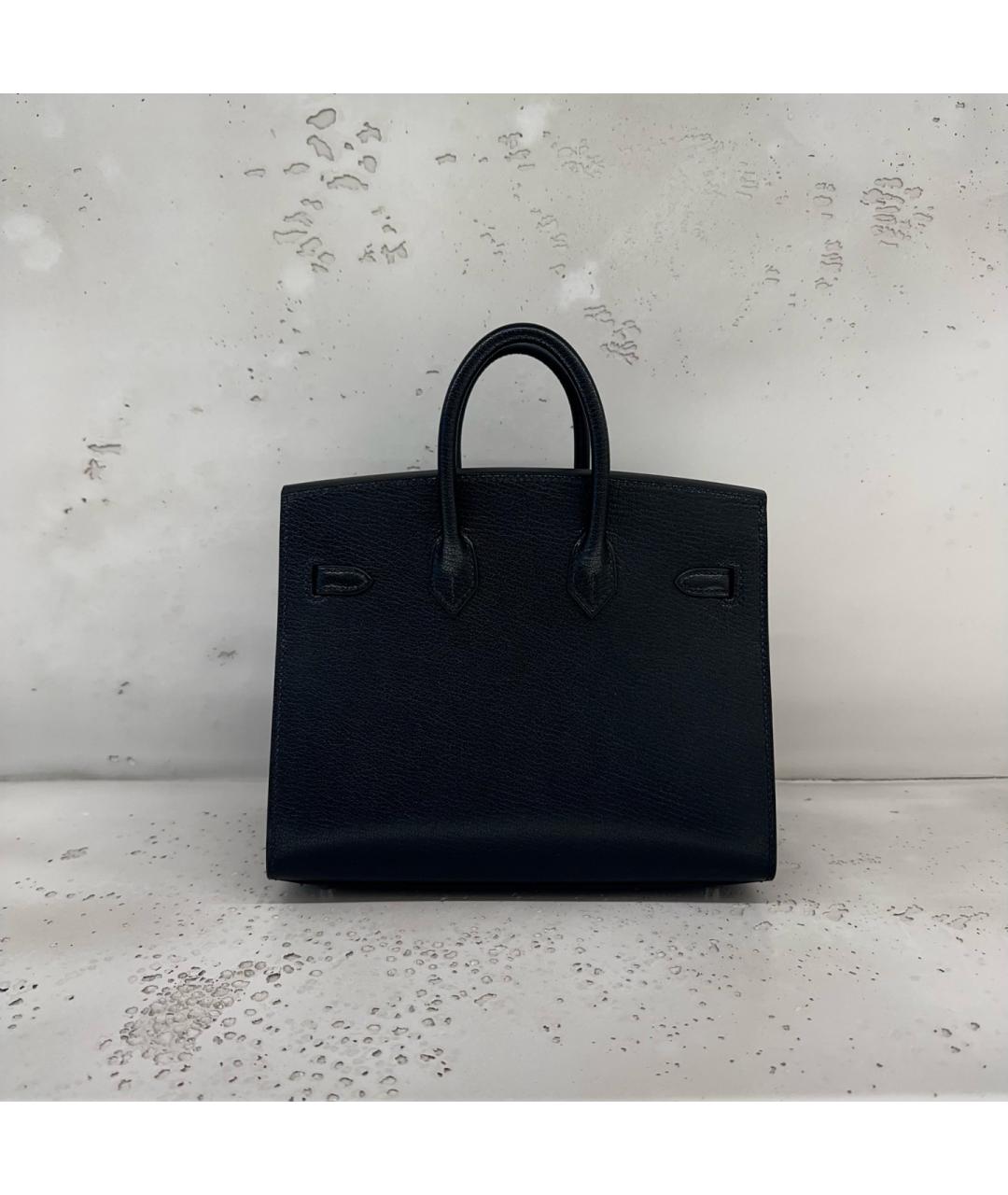 HERMES Черная кожаная сумка тоут, фото 3