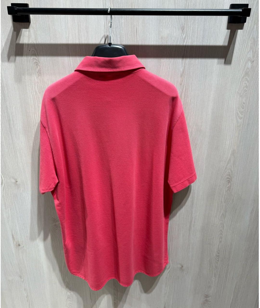 LORO PIANA Коралловое хлопковое поло с коротким рукавом, фото 2