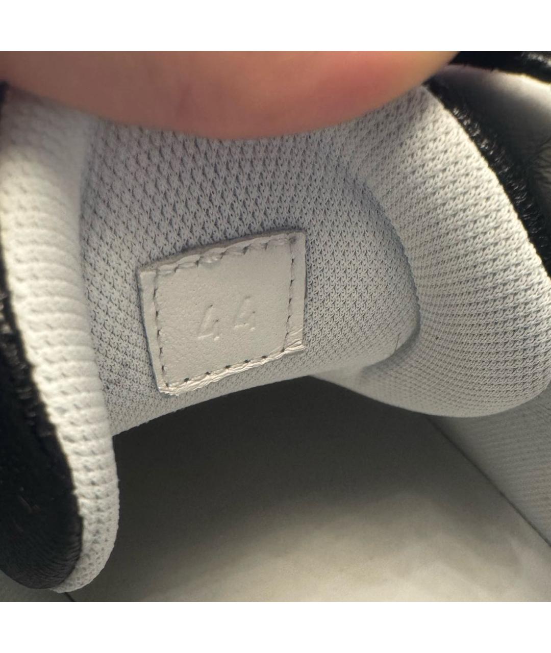 HERMES Черные кожаные низкие кроссовки / кеды, фото 5