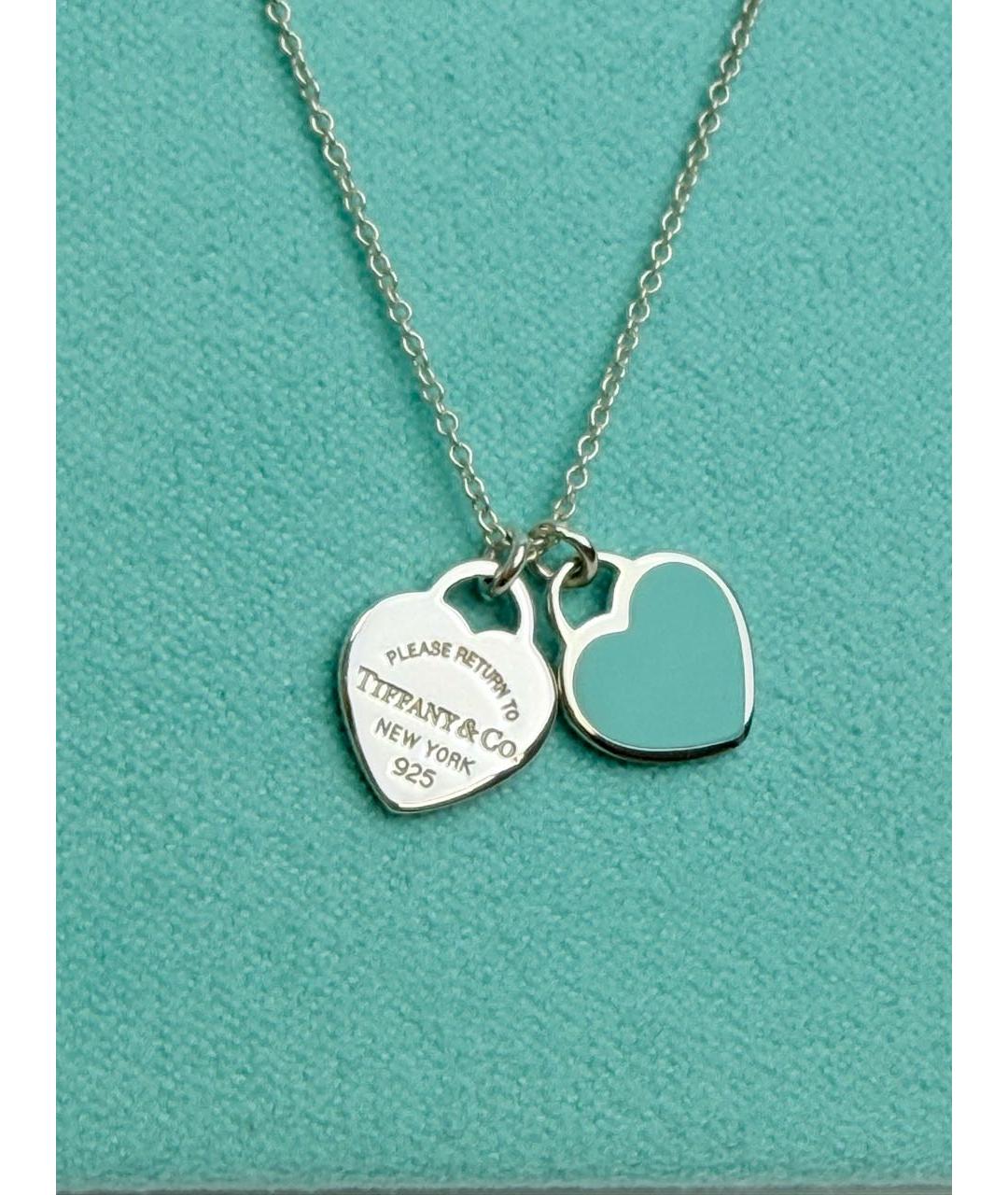 TIFFANY&CO Бирюзовая серебряная подвеска, фото 4
