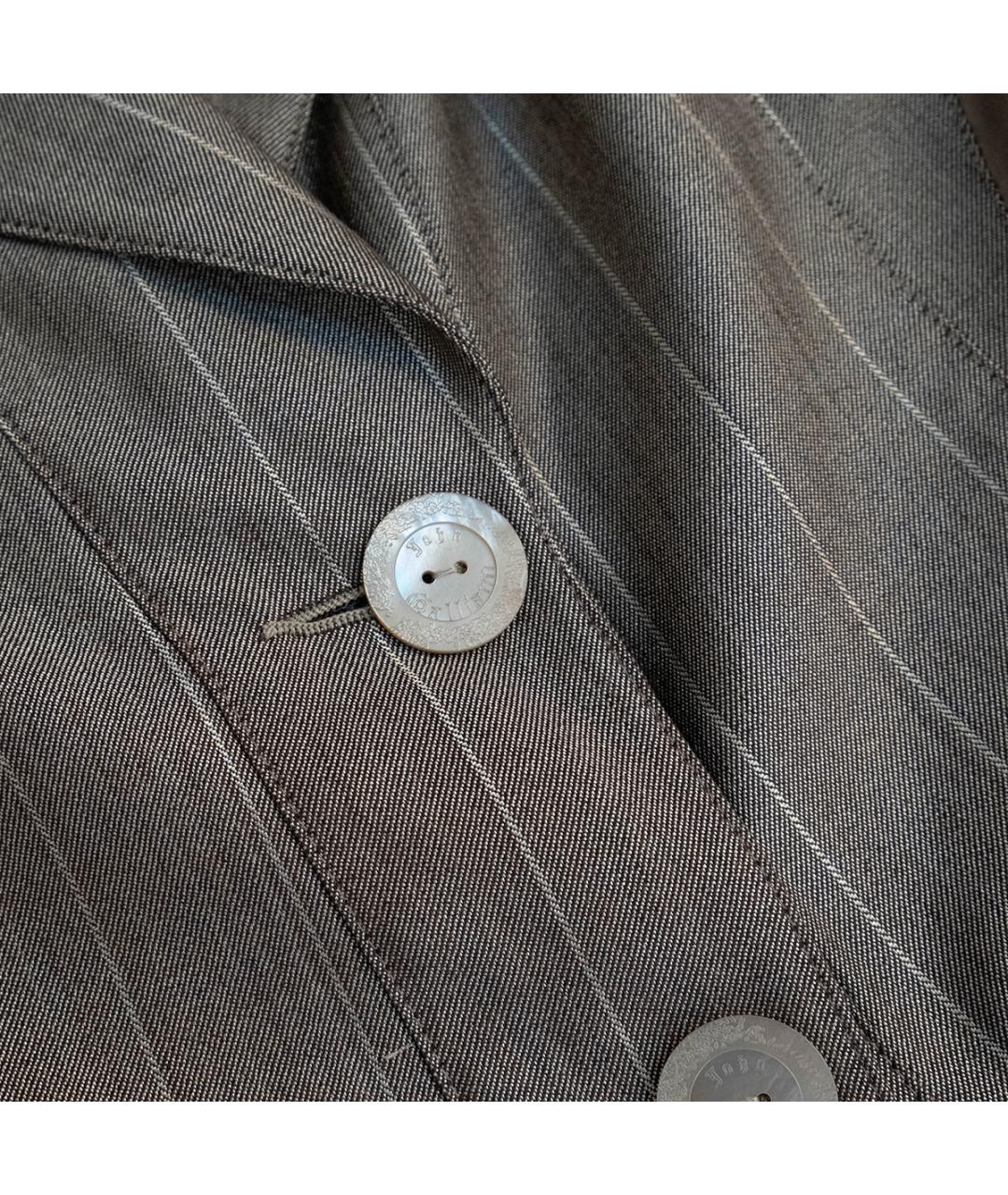 JOHN GALLIANO Коричневый шерстяной жакет/пиджак, фото 4