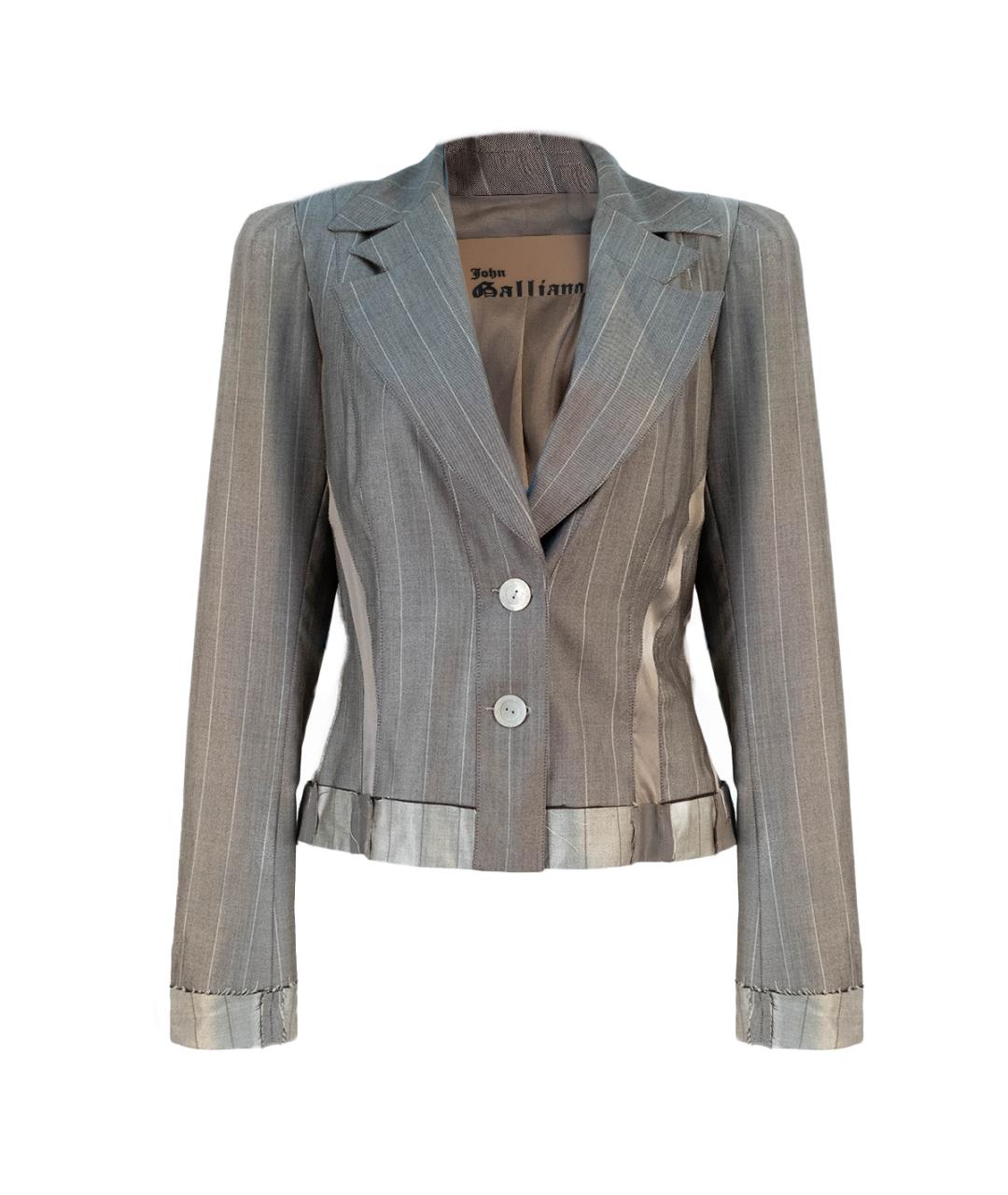 JOHN GALLIANO Коричневый шерстяной жакет/пиджак, фото 1