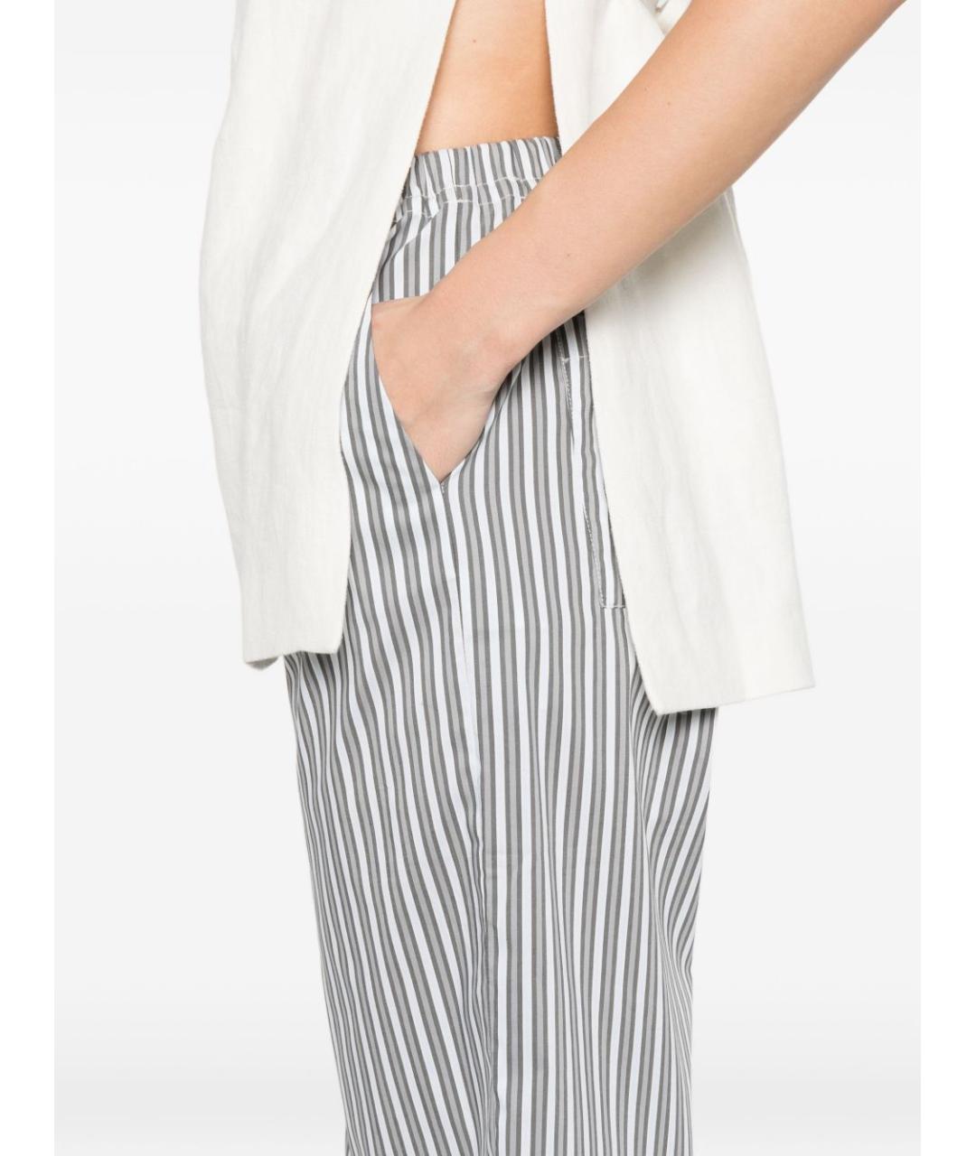 IRO Голубые хлопковые прямые брюки, фото 2