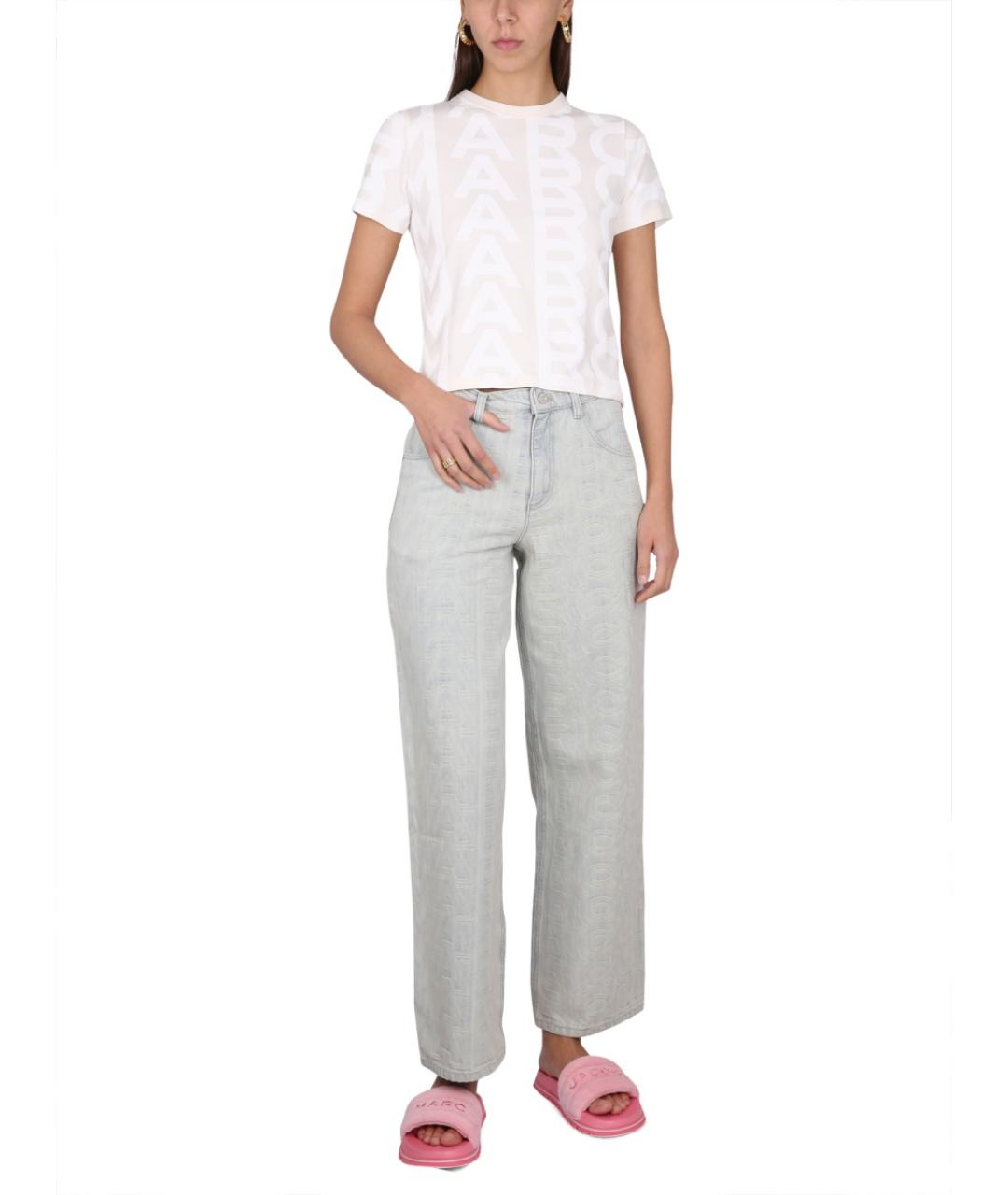 MARC JACOBS Голубые хлопковые прямые джинсы, фото 3